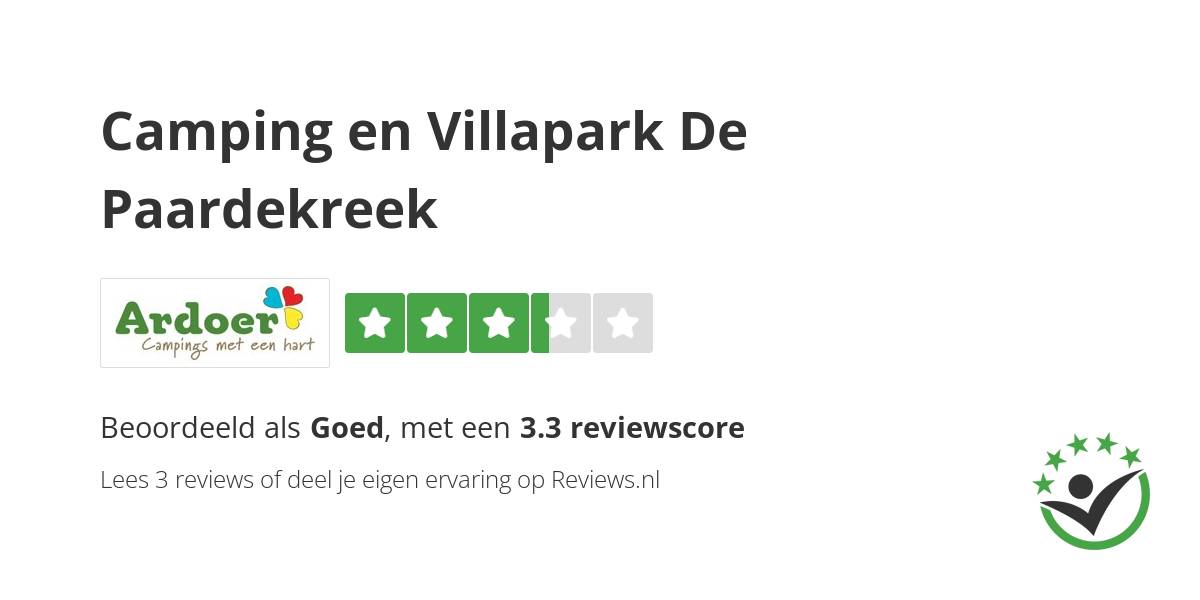 Camping en Villapark De Paardekreek reviews - 2 ervaringen